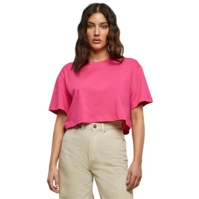 Afbeelding van Build Your Brand Dames T Shirt Short Oversized Tee hibiskuspink 4XL, Hibiscus spink, 4XL