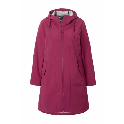 Afbeelding van Ulla Popken Longue Hyprar Capuche Regenjas, Dames, Maat: 42/44, Ruby