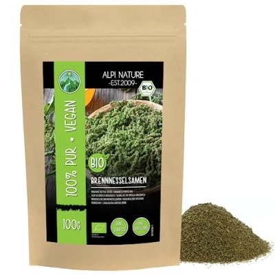 Afbeelding van Alpi Nature Bio Nettle Seeds (100G) organische brandnetelzaden brandnetelzaadbio uit game verzameling hele 100% zacht gedroogde natuurlijk