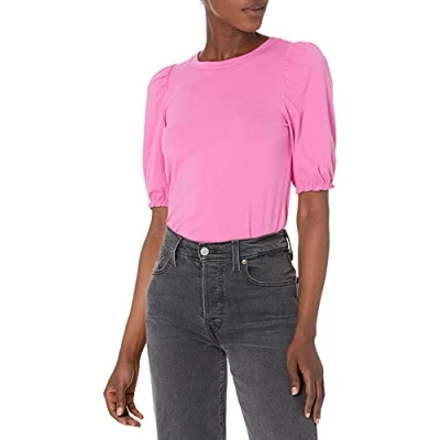 Afbeelding van Amazon Essentials Dames Classic Fit Puff T shirt met korte mouwen en ronde hals, felroze, X Small
