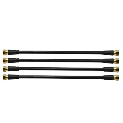 Afbeelding van Satix Coaxkabel patchkabel met F stekker 25 cm (4 stuks), zwart