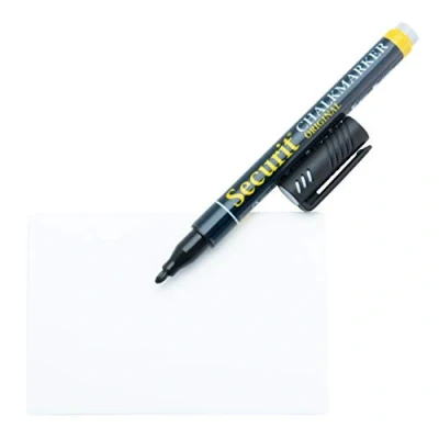 Afbeelding van Prijs tags, Securit, A7 Wit, incl. krijtstift (20 krijtbordjes)