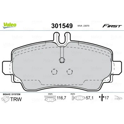 Afbeelding van Valeo Remblokset 301549
