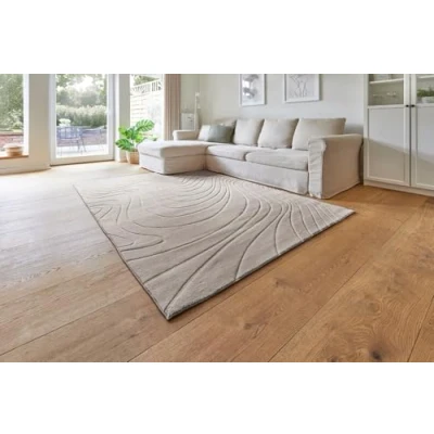 Afbeelding van Andiamo Vloerkleed DALE Uni kleuren, hoog laag structuur, carving effect, woonkamer