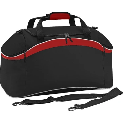 Afbeelding van BagBase Teamkleding Sport Holdall / Duffeltas (54 liter) (Zwart Klassiek rood Wit)