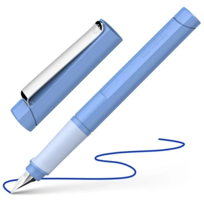 Afbeelding van Schneider 160425 Base vulpen (linkshandigen, L veer, incl. inktpatroon koningsblauw) sky blue