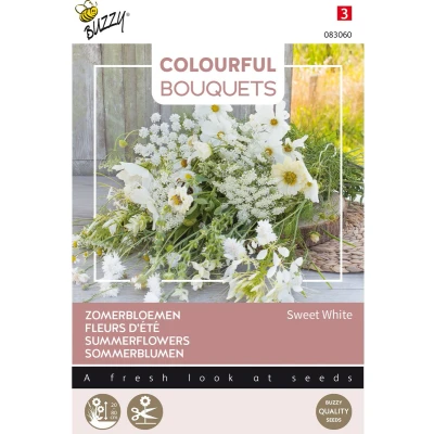 Afbeelding van Sweet White, Witte tinten zomerbloemen