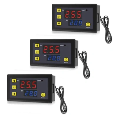 Afbeelding van GERUI 3 stuks W3230 20 A DC 12 V digitale temperatuurregelaar, thermostaat, temperatuurschakelaar 50 120 C met NTC 10K sensorsonde.