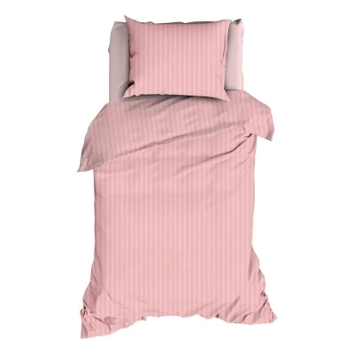 Afbeelding van Dekbedovertrek Satin d&#039;or Streep Crystal Rose Satijn 140 x 200 / 220 cm 1 Persoons