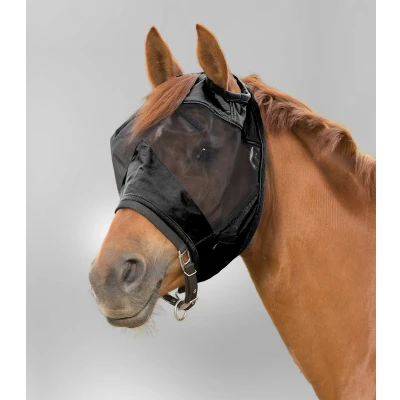 Afbeelding van Waldhausen Vliegenmasker Zonder Oren Zwart Anti insect Pony