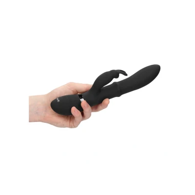 Afbeelding van Vive Luxe Oplaadbare Siliconen Rabbit Vibrator Halo Zwart