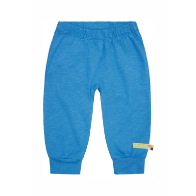 Afbeelding van loud + proud Unisex kinderen slub jersey, GOTS gecertificeerde vrijetijdsbroek, azuur, 62 68