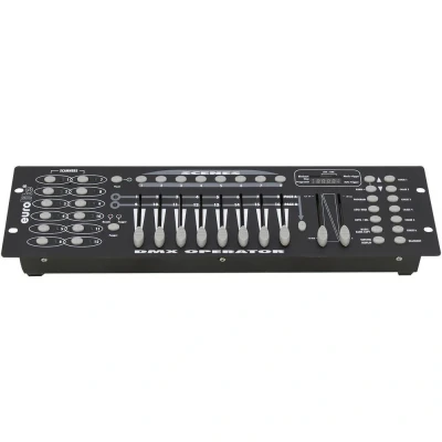Afbeelding van Eurolite DMX Operator 192 controller 16 kanaals 19 inch bouwvorm, Sound to light
