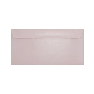 Afbeelding van Netuno 25 parelmoer roze goud DL lange enveloppen 110x220mm Sirio Pearl Rose Gold rechte klep voor bruiloft verjaardag doop kerstmis uitnodigingen briefkaarten