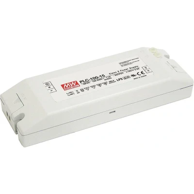 Afbeelding van Mean Well PLC 100 24 LED driver, transformator Constante spanning, stroomsterkte 96 W 0 4 A V/DC Niet dimbaar, PFC schakeling,