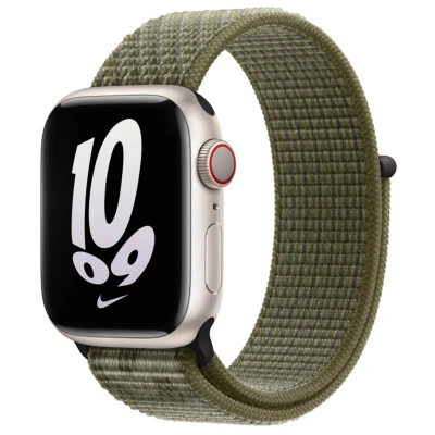 Afbeelding van Apple Watch Strap 41mm Sequoia/Pure Platinum Nike Sport Loop