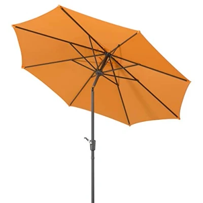 Afbeelding van Schneider Parasol Harlem, mandarijn, 270 cm rond, 640 75, frame staal, bespanning polyester, 5 kg