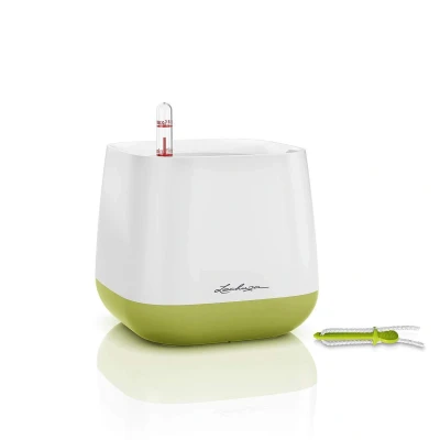 Afbeelding van Lechuza Yula Planter Satijnwit / Pistache groen