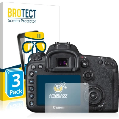 Afbeelding van BROTECT Screenprotector voor Canon EOS 7D Mark II Folie Beschermfolie Beschermglas transparant (3 Stuks)