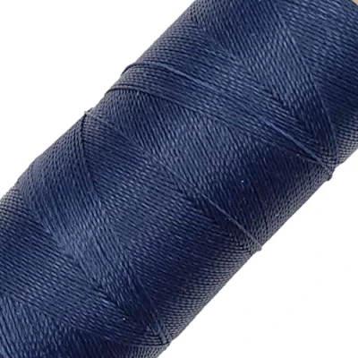 Afbeelding van LINHASITA Gewaxt garen, 100 gr/360 meter, 0,5 mm dik, polyester, macramé, 30 kleuren, marineblauw
