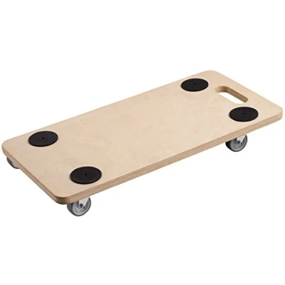Afbeelding van Metafranc Transportroller 590 x 290 mm 200 kg draagkracht multiplex PU wielen/meubelroller/transporthulp voor verhuizing/rolwagen meubeltransport/kratenroller hout / 822100