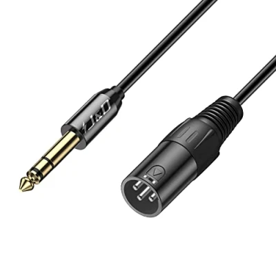 Afbeelding van J&amp;D 1/4 naar XLR Kabel, TRS 6,35 mm (1/4 inch) Mannelijk Evenwichtige Verbindingskabel, 0,9 Meter