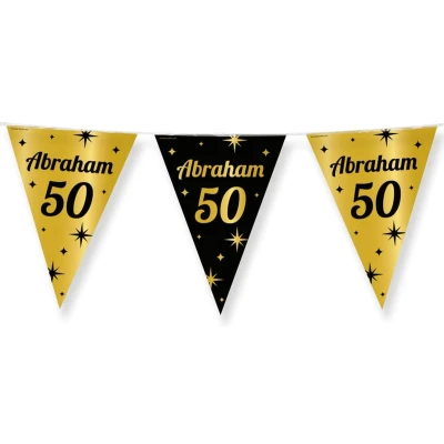 Afbeelding van Vlaggenlijn Slinger Abraham 50 jaar Classy 10 meter