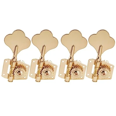 Afbeelding van Musiclily Pro 4 in Lijn Open Gear Basgitaar Tuners Stemmechanieken voor Precision Jazz Bass, Goud