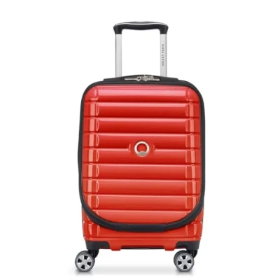 Afbeelding van Delsey Paris Shadow Rollen Kabinentrolley Laptopfach MIT Dehnfalte Trolley, Maat: One Size, Intensives rot