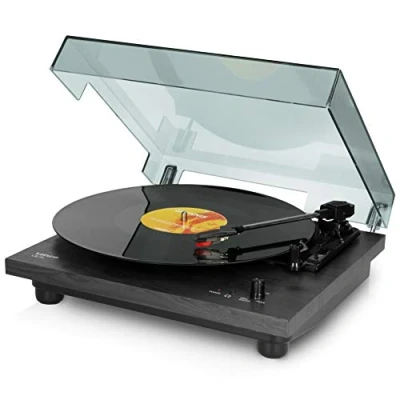 Afbeelding van Lenco LS 10BK Platenspeler met ingebouwde speakers Zwart Black
