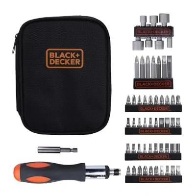 Afbeelding van BLACK &amp; DECKER Ratelschroevendraaierset met 56 accessoires