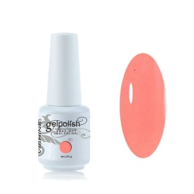 Afbeelding van Vishine 8 ml nagellak, semi permanent, UV, LED, in 298 verschillende kleuren, voor nail art, manicure, lichtzalm #515