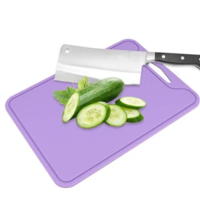 Afbeelding van Snijplank Voedselkwaliteit Siliconen Thuis Keuken Gebruik Paarse Flexibele Fruit, Groenten