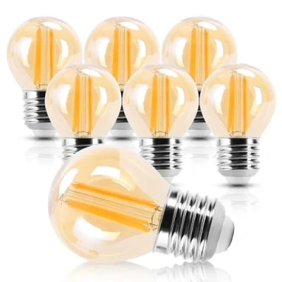 Afbeelding van Aigostar Vintage Ledlamp Warmwit 2200K E27 880 lumen 8W (komt overeen met 64W) G45 Retro Gloeilamp Ideaal Voor Nostalgie en Verlichting in Huis Café Bar enz 6 Stuks