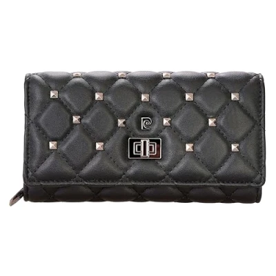 Afbeelding van Pierre Cardin Damesportemonnee, mooi, groot, ruim, kunstleer, cadeau, portemonnee met portemonnee, bankbiljettenhouder, voor meisjes, Zwart