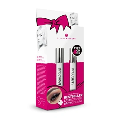 Afbeelding van Beauty LASHCOCA!NE Wimperserum + BROWCOCA!NE Wenkbrauwserum, veganistisch I Dermatest ZEER GOED lange wimpers, volle wenkbrauwen by Svenja Walberg
