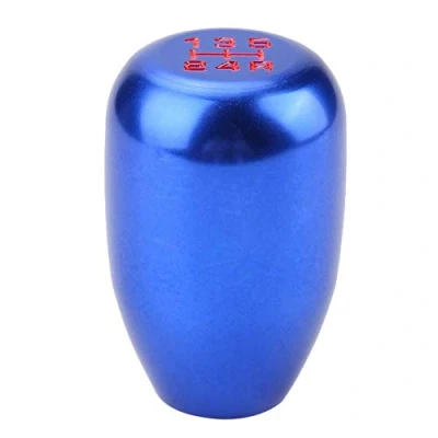 Afbeelding van Gorgeri 5 versnellingspookknop voor auto, handmatige pookknop Stick Head Shifter Lever met 3 adapters 8/10/12 mm(Blauw)