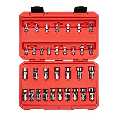 Afbeelding van TEKTON 1/4, 3/8 Inch Drive Universele Joint Socket Set, 33 delig (1/4 3/4 &quot;., 6 19 mm) SHD99301