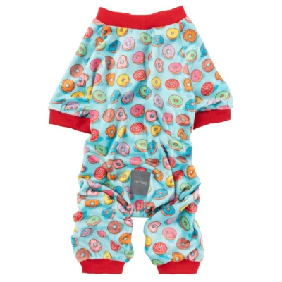 Afbeelding van Fuzzyard Pyjama You Drive Me Glazy Lichtblauw&amp;Rood Hondenkleding 45 cm