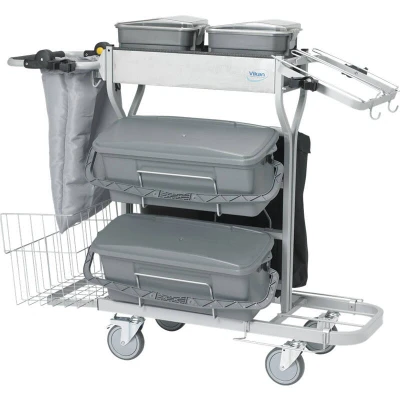 Afbeelding van Vikan Compact PLUS 40 Compacte Schoonmaak trolley