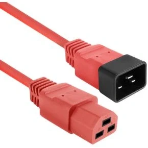 Afbeelding van ACT Netsnoer C20 C21 IEC60320 rood 1 m