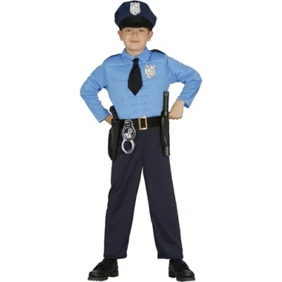 Afbeelding van Fiestas Guirca Verkleedpak Politie Junior Blauw Mt 7 9 Jaar