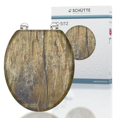 Afbeelding van Toiletbril SOLID WOOD MDF met print
