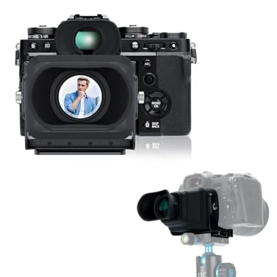 Afbeelding van JJC Camera LCD zoeker, 3x vergroting camerascherm zoeker met arca type snelontgrendelingsplaat, vergrootglas zonnescherm kap voor DSLR/spiegelreflexcamera&#039;s