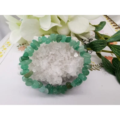 Afbeelding van Edelsteen Armband Aventurijn shiny Splitstenen 15 cm Kinderen
