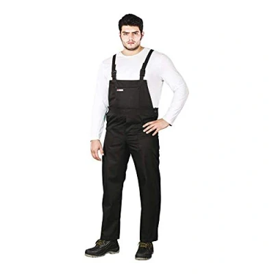 Afbeelding van REIS SM Master Duurzame Beschermende Tuinbroek met Verstelbare Taille en Bretels, Hoogwaardige Polyester Katoenmix, Kleur: Zwart, Maat: 54
