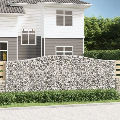 Afbeelding van vidaXL Schanskorven 6 st gewelfd 400x30x140/160 cm ijzer