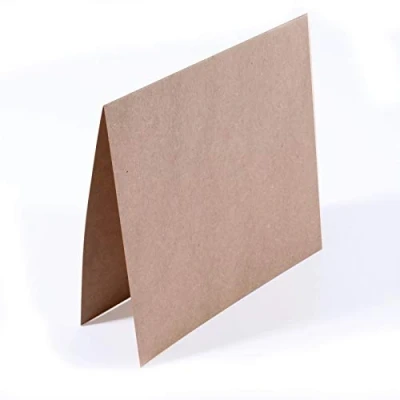 Afbeelding van Vaessen Creative Grote vierkante Florence blanco ambachtelijke kaarten, Kraft, set van 25, bijpassende enveloppen beschikbaar