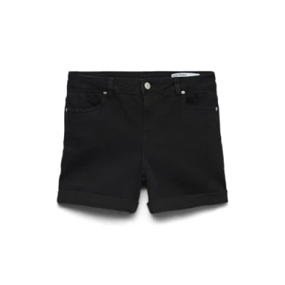 Afbeelding van Vero Moda Vmluna FOLD MIX Jeansshort, Dames, Maat: Medium, Black