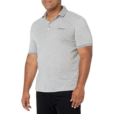 Afbeelding van AX ARMANI EXCHANGE Heren Milano/Ny Logo Jersey Polo, Grijs (Bros Bc06 Legering Htr 3901), XXL